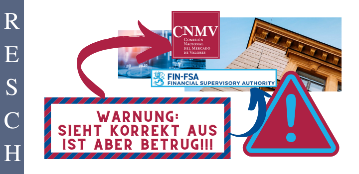 FIN-FSA & CNMV Klon: Geschäftsmodell fake-Kryptogeschäfte, Follow-Up-Scam
