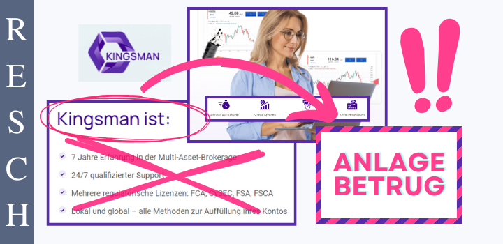 Kingsman: Geschäftsmodell fake-Krypto-Trading! Abzocke: Bitcoin & Co.