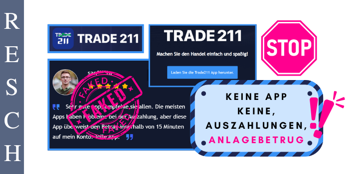 Trade211:  Geschäftsmodell fake-Trading, Betrug mit Kryptowährungen & Co.