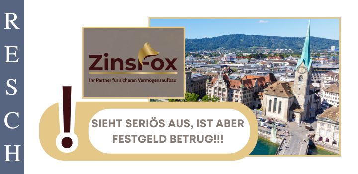 ZinsFox: Geschäftsmodell Fake-Festgeld!