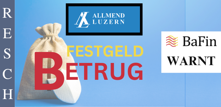 Allmend Luzern Invest: Festgeld Betrug