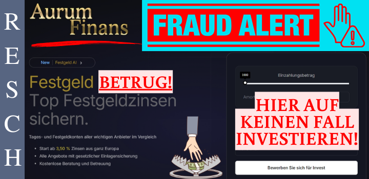 aurumfinans.com – Anlagebetrug