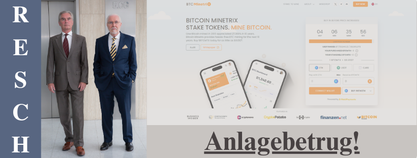 Bitcoin Minetrix: Geld der Anleger unterschlagen