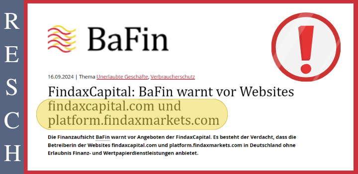 findaxcapital.com – Anlagebetrug