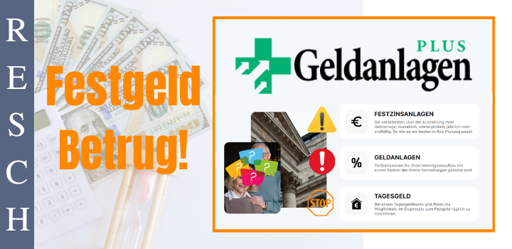 geldanlagenplus.de - Festgeld Betrug
