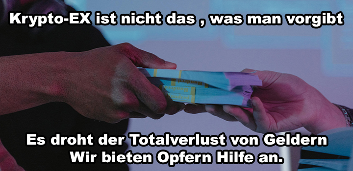 Krypto-Ex – Warnung vor Anlagebetrug im Online-Trading