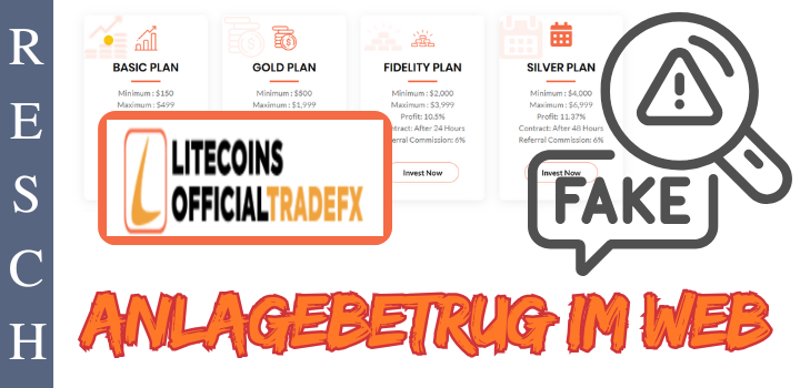 litecoinsofficialtradefx.com – Anlagebetrug