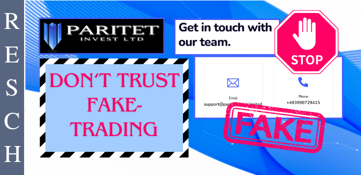 Paritet Invest LTD:  Geschäftsmodell fake-Trading