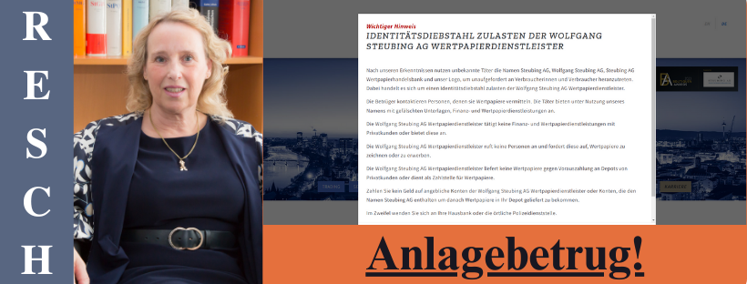 Steubing AG Wertpapierhandelsbank (Fake): Keine Auszahlung