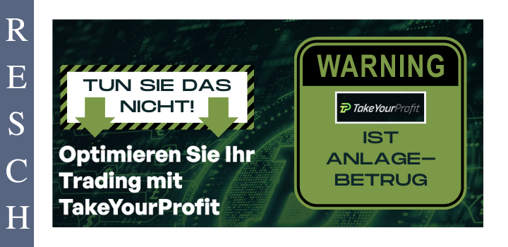 TakeYourProfit:  Geschäftsmodell fake-Online-Trading, Betrug