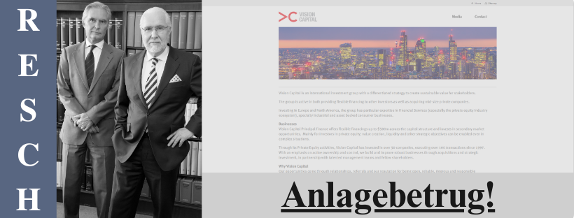 Vision Capital Limited (Identitätsdiebstahl): Keine Auszahlung