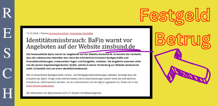 ZinsBund (zinsbund.de) – Festgeld Betrug!